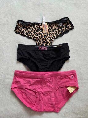 New XS Bundle of 3 Victoria's Secret Pink & Aerie panties panty